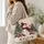 Festive Snowman Among Evergreen Trees for Cozy Christmas Shopping and Winter Outings Quilted Tote Bag - 3