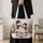 Snowmen and Rabbits in a Snowy Christmas Grove for Cozy Winter Holiday Outings Quilted Tote Bag - 4