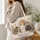 Six Kitten and Butterfly Countryside Florals for Cozy Picnic Days and Cat Lovers Gifting Quilted Tote Bag - 3