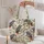 African Grey Parrots on Branches for Bird Lovers and Relaxed Everyday City Errands Quilted Tote Bag - 5