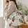 African Grey Parrots on Branches for Bird Lovers and Relaxed Everyday City Errands Quilted Tote Bag - 3