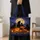 Black Cats and Pumpkin Lanterns for Halloween Night, Autumn Gifts for Cat Lovers Quilted Tote Bag - 4