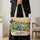 Turquoise Vintage Camper Van for Summer Camping Trips and Roadside Adventure Gifts Quilted Tote Bag - 4