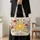 Wildflower Sunburst Meadow For Sunny Beach Days And Cottage Garden Outings For Her Quilted Tote Bag - 4