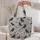 Crow and Skull Gothic Halloween Gift for Raven Lovers and Dark Academia Fans Quilted Tote Bag - 5