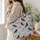 Crow and Skull Gothic Halloween Gift for Raven Lovers and Dark Academia Fans Quilted Tote Bag - 3