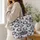 Bat Cat Grocery-Day Charm for Halloween Errands and Everyday Market Runs, Cat Lovers Quilted Tote Bag - 3