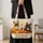 French Bulldog Pumpkin Fall Gift for Frenchie Lovers and Cozy Thanksgiving Days Quilted Tote Bag - 4