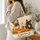 French Bulldog Pumpkin Fall Gift for Frenchie Lovers and Cozy Thanksgiving Days Quilted Tote Bag - 3