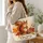 Autumn Squirrel and Maple Leaves for Cozy Woodland Weekends and Fall Birthday Gifts Quilted Tote Bag - 3