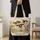 Cream Wool Sheep Among Wildflowers for Cottagecore Days and Farmhouse Gift Giving Quilted Tote Bag - 4