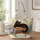 Black Cat on Vintage Books with Garden Blooms for Cozy Reading Lovers Quilted Tote Bag - 1