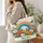 Rainbow Chevron Wildflower Garden for Summer Beach Days and Weekend Travel Gift for Her Quilted Tote Bag - 3