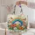 Rainbow Chevron Wildflower Garden for Summer Beach Days and Weekend Travel Gift for Her Quilted Tote Bag - 5