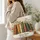 Vintage Books and Wildflowers for Cottagecore Reading Days and Library Lovers Quilted Tote Bag - 3