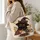 Witchy Black Cat and Crescent Moon for Halloween Cottagecore Autumn Gift Quilted Tote Bag - 3