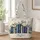 Blue Floral Bookshelf With Daisies For Readers And Cozy Library Days Quilted Tote Bag - 1