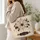 Ivory Spiderweb And Black Spider For Halloween Parties And Gothic Autumn Outings Quilted Tote Bag - 3