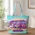 Magical Unicorn Bus Rainbow Castle Birthday Travel Keepsake for Girls Quilted Tote Bag - 1