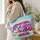 Magical Unicorn Bus Rainbow Castle Birthday Travel Keepsake for Girls Quilted Tote Bag - 3