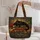 Black Cat Reading Among Autumn Leaves for Halloween and Cozy Fall Book Lover Gift Quilted Tote Bag - 5