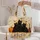Black Cat Pumpkin Halloween Scene for Autumn Outings and Spooky Season Gifts Quilted Tote Bag - 5