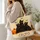 Black Cat Pumpkin Halloween Scene for Autumn Outings and Spooky Season Gifts Quilted Tote Bag - 3