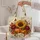 Autumn Sunflower And Pumpkin Harvest Keepsake For Warm Thanksgiving Family Gatherings Quilted Tote Bag - 5