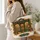 Autumn Bookshop Windows, Leaves And Pumpkins For Cozy Reading Season Gift For Librarians Quilted Tote Bag - 3