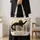 Black Cat Resting on Lavender Books for Cozy Reading Days, Gift for Book Lovers Quilted Tote Bag - 4
