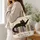 Black Cat Resting on Lavender Books for Cozy Reading Days, Gift for Book Lovers Quilted Tote Bag - 3