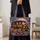 Haunted Halloween Van with Trick-or-Treaters for Spooky October Travel Gifts Quilted Tote Bag - 4