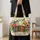 Colorful Bookshelf Flowers and Butterflies for Reading Days, Teachers and Book Lovers Quilted Tote Bag - 4