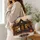 Haunted Bookshop with Ghosts and Pumpkins for Cozy Halloween Reading Enthusiasts Quilted Tote Bag - 3
