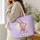 Mischievous Purple Circus Rabbit Keepsake for Birthday Gifts and Everyday Adventures Quilted Tote Bag - 3