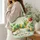 Whimsical Storybook Caterpillar and Fruit for Reading Days and Classroom Adventures Quilted Tote Bag - 3