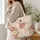 Ballet Dancer With Blush Peonies for Recitals and Birthday Gifts for Young Dancers Quilted Tote Bag - 3