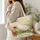 White Goose Among Meadow Wildflowers for Spring Gifts and Garden Loving Women Quilted Tote Bag - 3