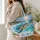 Sea Turtle Moonlit Shore And Lighthouse Scene For Beach Days And Coastal Ocean Lovers Quilted Tote Bag - 3