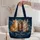 Three Starry Night Cats for Cozy Laundry Days and Cat Lover Gifts for Feline Friends Quilted Tote Bag - 5