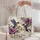 Hummingbird and Purple Hibiscus Garden for Nature Lovers and Springtime Gift Giving Quilted Tote Bag - 5
