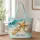 Starfish And Seashell Coastal Ocean Scene For Beach Days And Summer Shore Getaways Quilted Tote Bag - 1