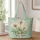 Dandelion Seed Heads and Wildflowers for Springtime Nature-Loving Women and Garden Lovers Quilted Tote Bag - 1