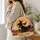 Witch Beneath a Harvest Moon for Spooky Autumn Halloween Gifting Quilted Tote Bag - 3