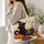Witch Hat Black Cat and Bubbling Cauldron for Cozy Halloween Nights and Cat Lovers Quilted Tote Bag - 3
