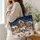 Christmas Winter Village With Snowman for Cozy Holiday Gifting and Seasonal Errands Quilted Tote Bag - 3