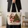 Santa And Christmas Tree With Gifts For Holiday Giving And Winter Celebrations Quilted Tote Bag - 4