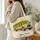 Yellow School Bus With Book Windows for Cheerful Back-to-School Days Quilted Tote Bag - 3