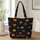 Halloween Jack-o'-Lanterns and Spiderwebs for Spooky Autumn Adventures with Friends Quilted Tote Bag - 1
