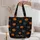 Halloween Jack-o'-Lanterns and Spiderwebs for Spooky Autumn Adventures with Friends Quilted Tote Bag - 5